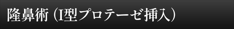 隆鼻術（I型プロテーゼ挿入）